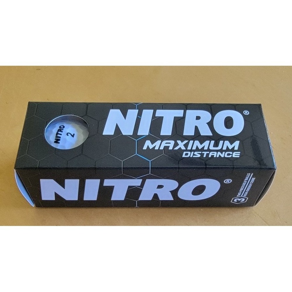 Nitro 2 Maximum Distance Golf Balls (3) Pack